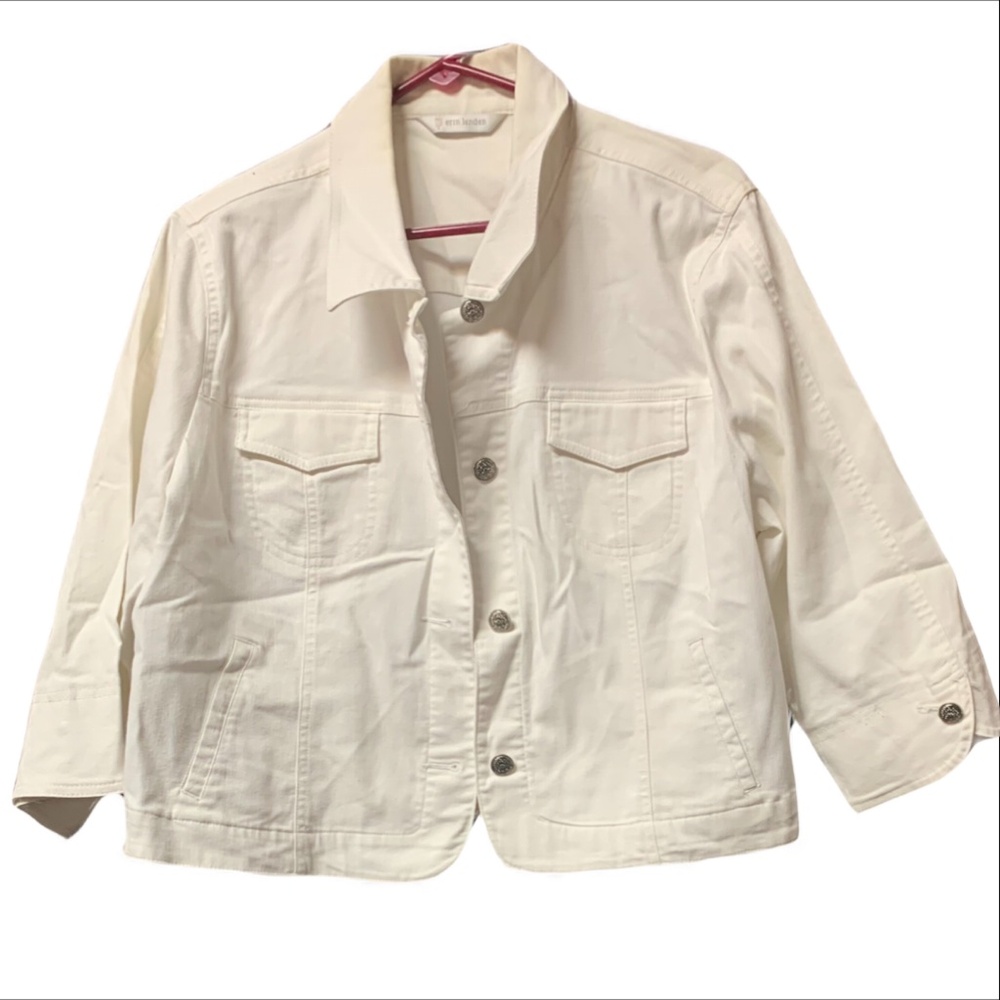 8. Erin London White Jean Jacket XL
